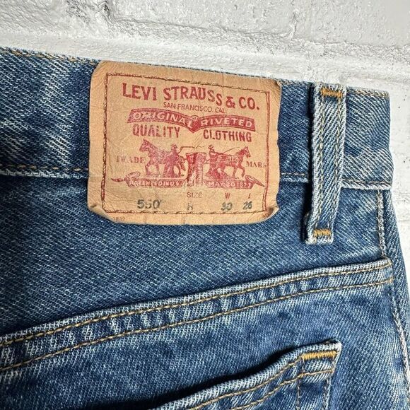 Levis 550 Relaxed Fit Straight Jeans Size 10 Husky 30x26 - Picture 5 of 8